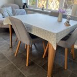 Elise Mineral Matt Wipe Clean Oilcloth Tablecloth