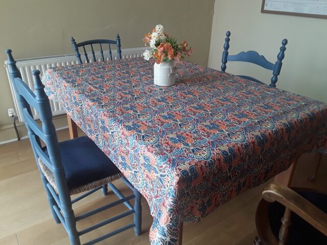 Rhapsody Ruby Matt Wipe Clean Oilcloth Tablecloth
