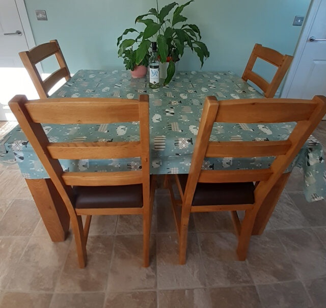 Baa Baa Duckegg Gloss Wipe Clean Oilcloth Tablecloth