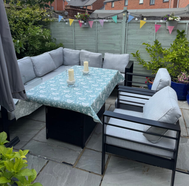 Narvik Duckegg Matt Scandi Wipe Clean Oilcloth Tablecloth