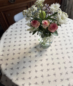 Bees Matt Wipe Clean Oilcloth Tablecloth