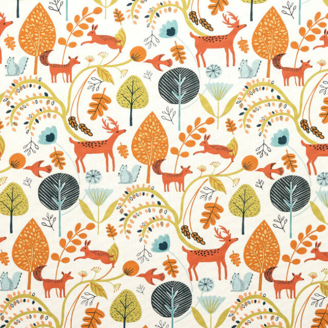 Scandi Forest Autumn Matt Oilcloth