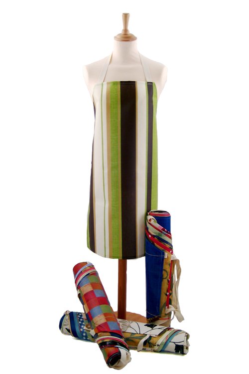 Bundle of 10 Adult Wipe Clean Oilcloth Aprons