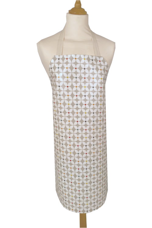 Adult Oilcloth Apron Zap Taupe