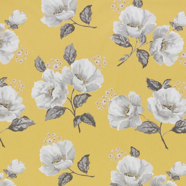 Cath Kidston Wild Poppies Citrine Gloss Wipe Clean Oilcloth Tablecloth