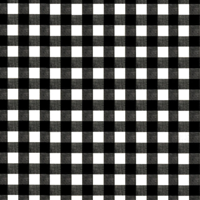 Vichy Black Gingham Gloss Wipe Clean Oilcloth Tablecloth
