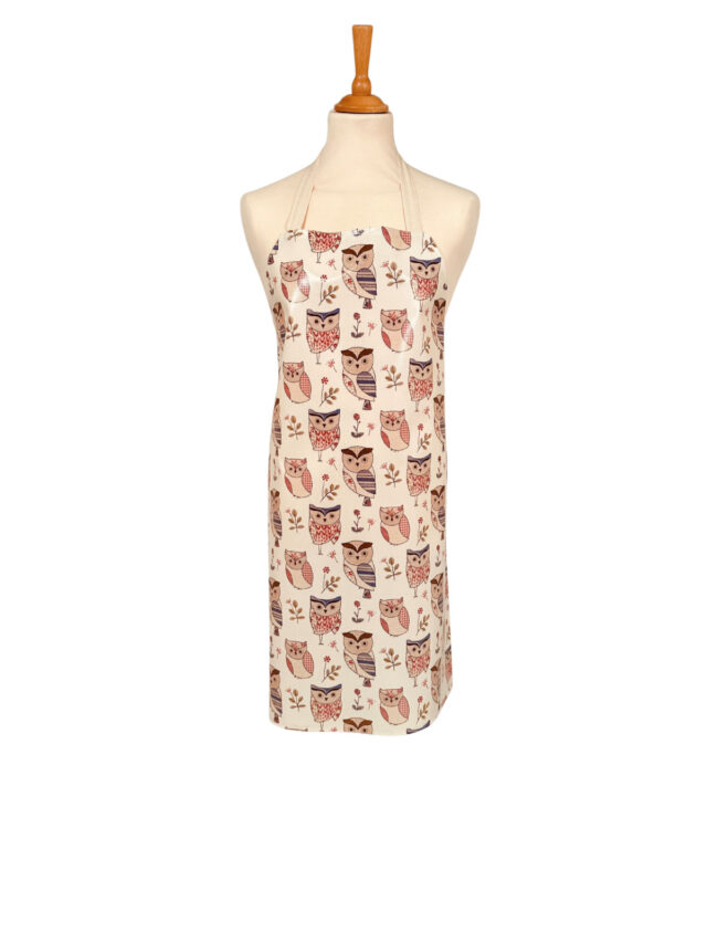 Ollie Owl Adult Wipe Clean Oilcloth Apron