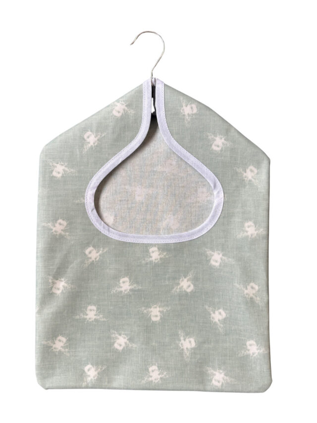 Bees Duckegg Wipe Clean Oilcloth Peg Bag