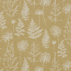 Chervil Mustard Matt Wipe Clean Oilcloth Tablecloth