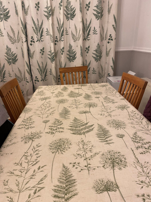 Chervil Fern Matt Wipe Clean Oilcloth Tablecloth