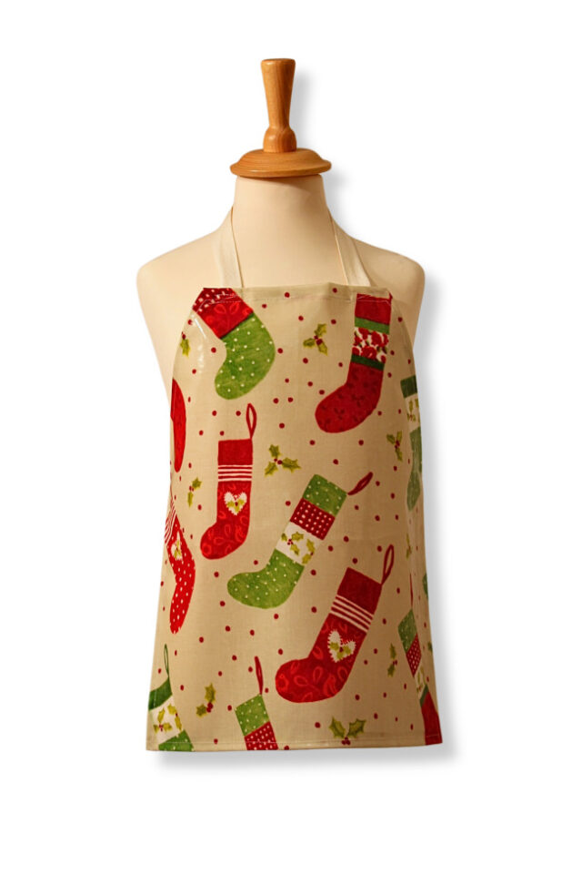 Christmas Stocking Children's Medium Oilcloth Apron