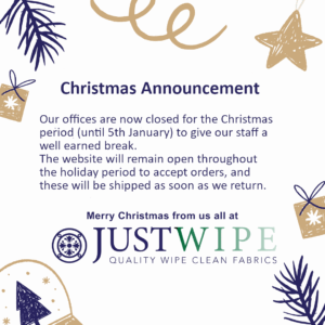 Christmas closing notice for Justwipe Ltd